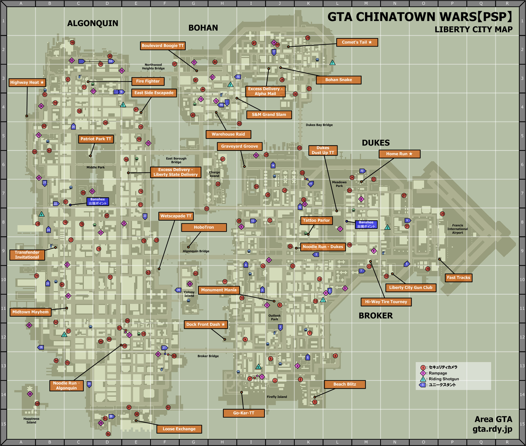 gta chinatown wars map